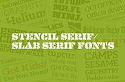 Sstencil Serif and Slab Serif fonts