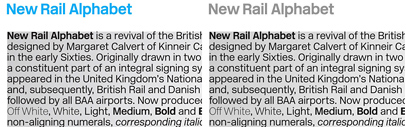 New Rail Alphabet