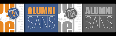 Alumni Sans by TypeSETit. 75% off until Mar 16.