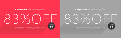 Corporative‚ a semi serif typeface‚ by @Latinotype. The family is 83% off until August 3.