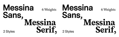 Messina Sans & Messina Serif by Luzi Gantenbein