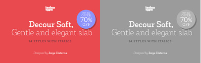 Decour Soft by @Latinotype. Decour Soft Family is 70% off until Jan 8.