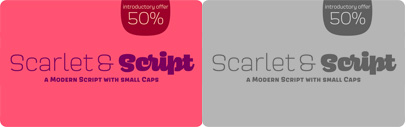 Scarlet by @TypeDepartment. 50% off until May 14.