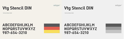Vtg Stencil DIN by astype