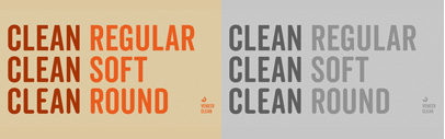 Veneer Clean‚ the non-distressed version of the Veneer letterpress type family