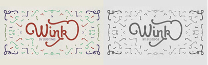 @sudtipos released Wink. It consists of Wink Script‚ Wink Caps‚ and Wink Script Ornaments.