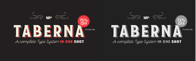 @Latinotype released Taberna. Taberna Family is 75% off until Jan 6.