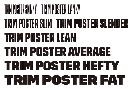 Font [New Font Release] Trim Poster more styles, lowercases and more.