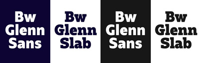 Bw Glenn Sans & Bw Glenn Slab by Branding with Type. 75% off until Feb 23.