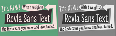 @SchizotypeFonts released Revla Sans Text.