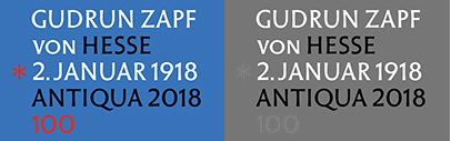 Gudrun Zapf von Hesse turns 100. Her first alphabet design was finally released‚ 70 years after it was first designed.