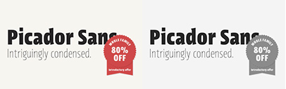 Picador Sans designed by Maciej Włoczewski. Picador Sans Family is 80% off until April 5.