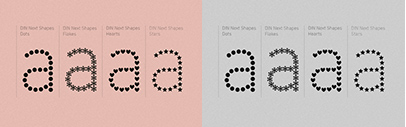 Monotype released DIN Next Shapes. The Complete Family Pack is 50% off until April 10.