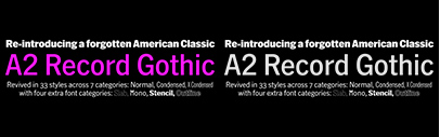 A2-Type released A2 Record Gothic.