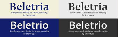 Storm Type Foundry released Beletria and Beletrio.
