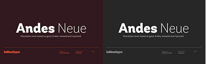 Latinotype released Andes Neue.