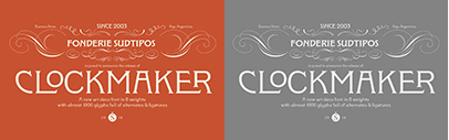 Sudtipos released Clockmaker.