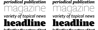 Lumin‚ Lumin Display‚ Lumin Sans‚ and Lumin Condensed; New typefaces from Typotheque‚ designed by Nikola Djurek.