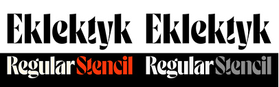Laïc: Type Foundry released Eklektyk Regular and Eklektyk Stencil.