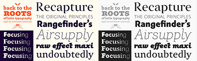 Storm Type Foundry released Carot Display‚ Carot Sans‚ Carot Slab‚ and Carot Text.
