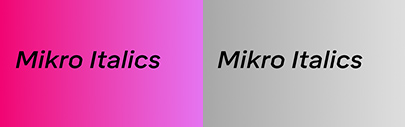 Letters from Sweden added italics to Mikro.