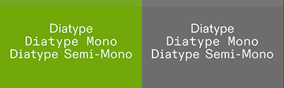 Dinamo released Diatype‚ Diatype Mono‚ and Diatype Semi-Mono.