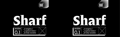Sharf designed by Barbara Bigosińska was added to Future Fonts.