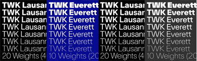 Lausanne and Everett are now available at Type.Weltkern.