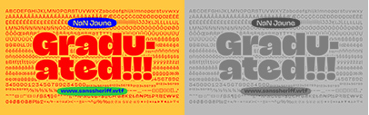 Jaune has crossed the finish line and graduated from Future Fonts. Jaune is now renamed as NaN Jaune‚ as it is now available through NaN. Jaune Grande has been renamed to Jaune Maxi and Jaune Petite to Jaune Midi. A new sub-family called Mini has been drawn and is available separately from NaN.xyz.