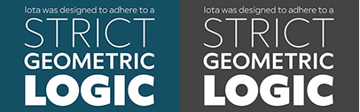 Type Supply released Iota‚ a geometric sans serif. It comes in 8 weights + italics.