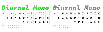 Typotheque released Diurnal Mono designed by Nikola Djurek.