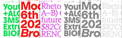 AllCaps‚ a new foundry‚ launched. They released Youth‚ Modern Gothic‚ Rhetorik Sans‚ and Rhetorik Serif.