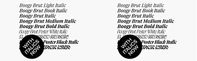 Italics were added to Boogy Brut.