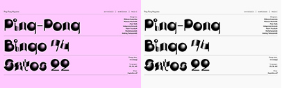 Capitalics Warsaw Type Foundry released Ping-Pong.