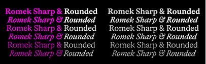 Romek has been updated and now includes 14 rounded styles and Variable Fonts.