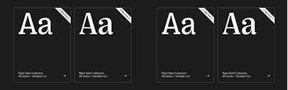 Pangram Pangram Foundry released Right Serif and Right Slab.