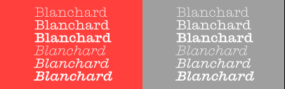 Commercial Classics added a Medium and Bold weight to Blanchard. The new three weight family is also available as a variable font.