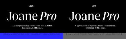 W Type Foundry released Joane Pro.