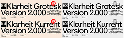 Extraset released ES Klarheit Grotesk and Kurrent Version 2.000.