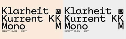 Extraset released ES Klarheit Kurrent Mono.
