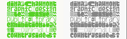Dina Chaumont‚ a free font‚ created by b•v-h type for the city of Chaumont