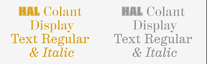 HAL Typefaces updated HAL Colant.