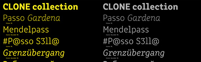 Rosetta released the new Clone collection. It now consists of Clone and Clone Rounded. (Clone Rounded was Clone when released in 2015.)
