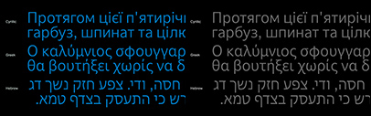 Darkmode and Darkmode Mono now support Cyrillic‚ Greek‚ and Hebrew.