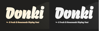 Donki‚ a friendly cursive display typeface‚ by Gunnar Link. 50% off till Feb 21.