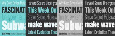Neue Helvetica Compressed: From 29 Ultra Light to 99 Black: new‚ space-saving Compressed styles for the Neue Helvetica family.
