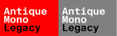 Optimo released Antique Legacy Mono designed by François Rappo with the collaboration of Joana Siniavskaj.