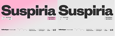 Latinotype released Suspiria.