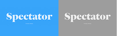 Commercial Type released Spectator. It comes in four optical sizes: Poster&sbquo; Headline&sbquo; Deck&sbquo; and Text.