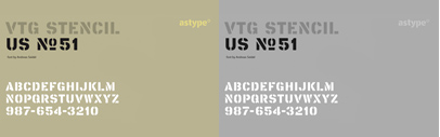 Vtg Stencil US No. 51‚ a stencil sans by astype.